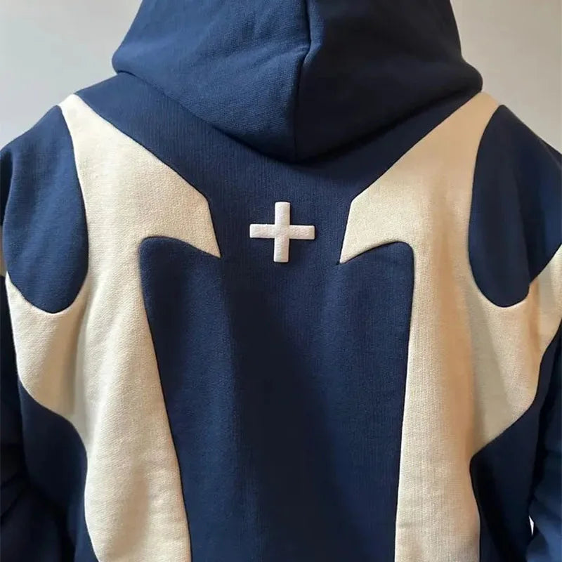 Devil Print Zip Hoodie